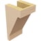 Ekena Millwork 4"W x 4"D x 8"H Wide Burlington Rough Cedar Woodgrain TimberThane Corbel, Primed Tan CORUR04X04X08BURRCPR - alternate 2